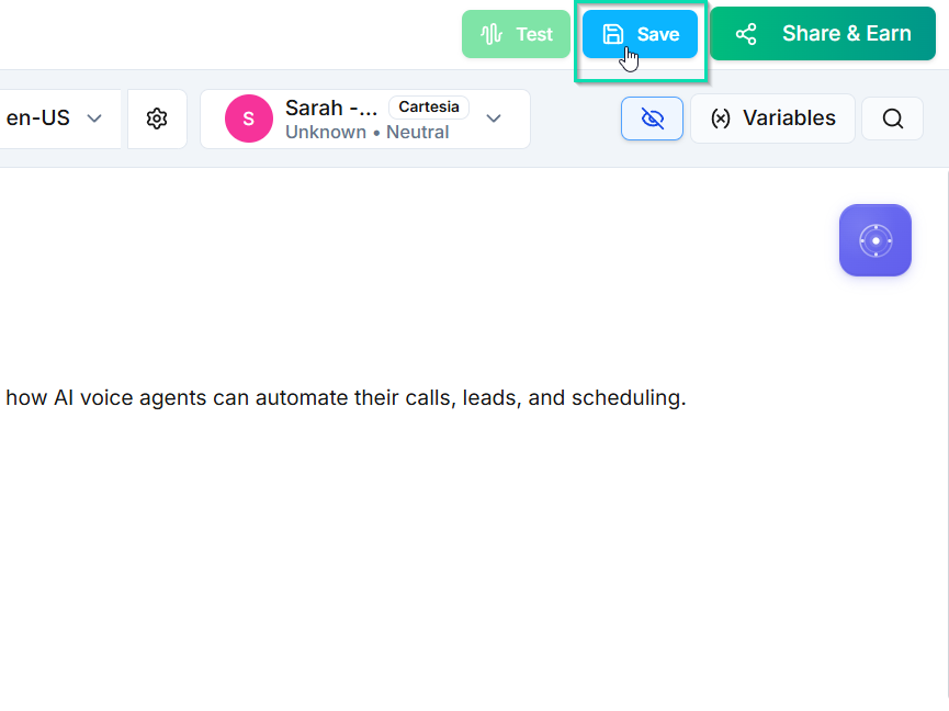 Saving and Publishing